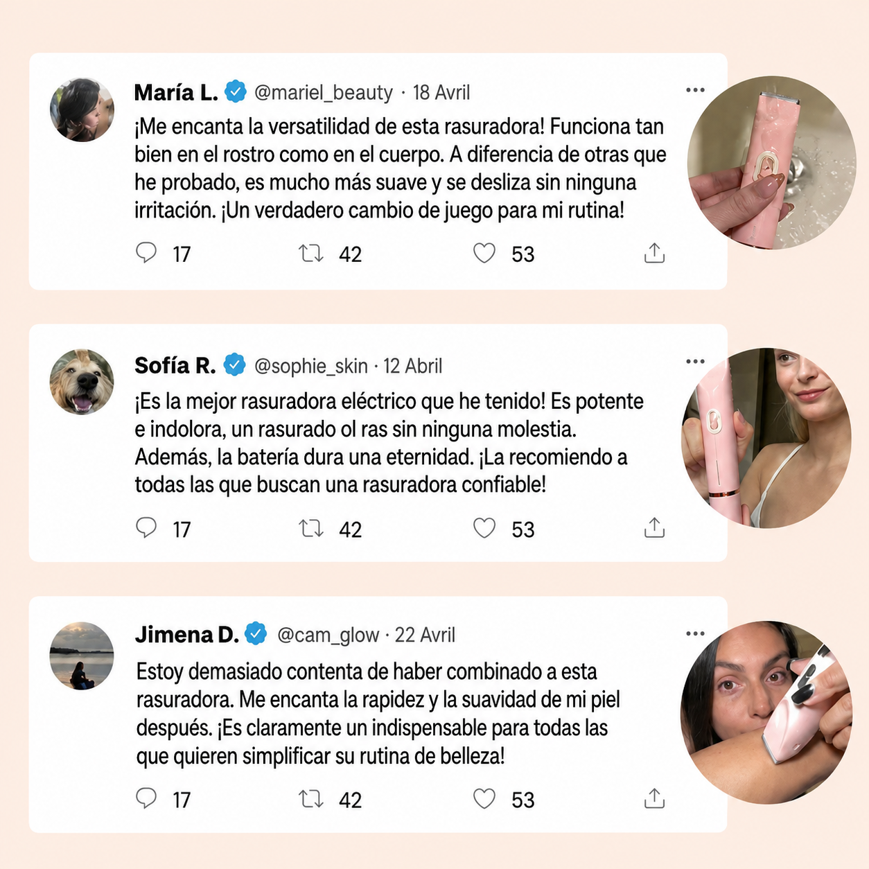 Depiladora 2 en 1 ELINA BEAUTY para piel sensible