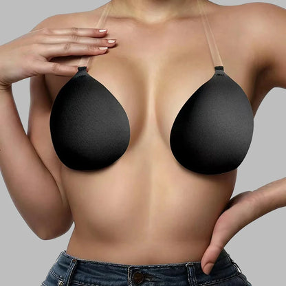 Copas adhesivas push-up de silicona sin espalda